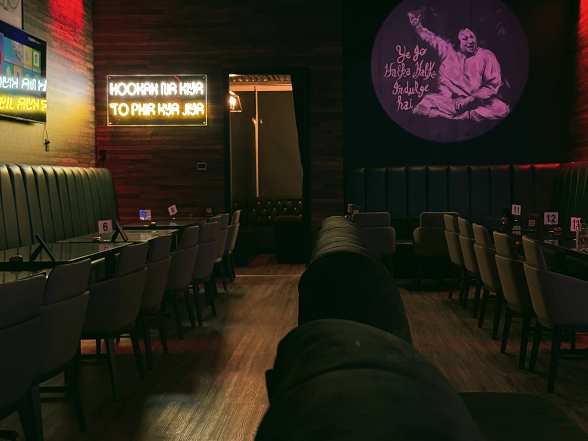 Atmospheric detail inside the lounge